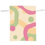 Line Pattern Dot Lightweight Drawstring Pouch (XL) Back