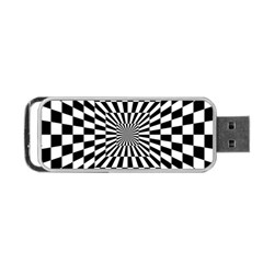Optical Illusion Chessboard Tunnel Portable Usb Flash (two Sides) by Ndabl3x