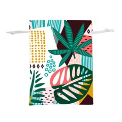 Abstract Seamless Pattern With Tropical Leaves Lightweight Drawstring Pouch (s) by Hannah976