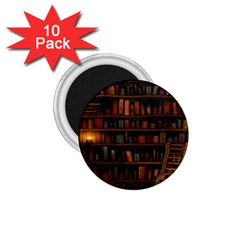 Books Library 1 75  Magnets (10 Pack)  by Ket1n9