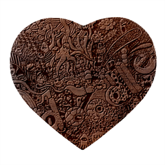 Cute Cartoon Doodle Heart Wood Jewelry Box by Bedest