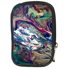 Abstract Strata Iv Compact Camera Leather Case by kaleidomarblingart