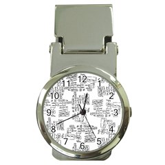 Blackboard Algorithms Black And White Pattern Money Clip Watches by dflcprintsclothing