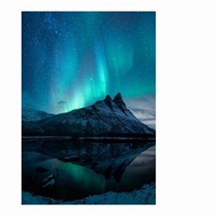 Aurora Borealis Mountain Reflection Small Garden Flag (two Sides) by Grandong
