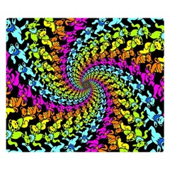 3d Grateful Dead 90 s Neon Dancing Bears Premium Plush Fleece Blanket (small) by Perong