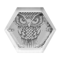 Owl Dreamcatcher Hexagon Wood Jewelry Box by Grandong
