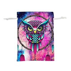 Owl Dreamcatcher Lightweight Drawstring Pouch (l) by Grandong