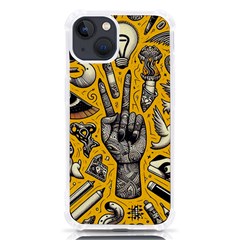 Yellow Template Design Iphone 13 Tpu Uv Print Case by Perong