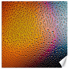Rain Water Raindrops Droplets Canvas 16  X 16  by Salmanaz77