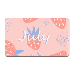 July Summer Strawberry Pink Berry Magnet (rectangular) by Grandong