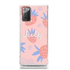 July Summer Strawberry Pink Berry Samsung Galaxy Note 20 Tpu Uv Case by Grandong