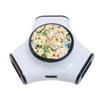 Textile Fabric Tropical 3-Port USB Hub Front