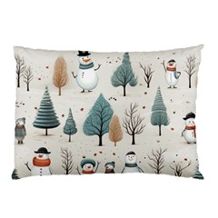 Snowman Snow Christmas Pillow Case by Ravend