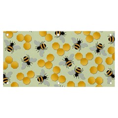 Bees Pattern Honey Bee Bug Honeycomb Honey Beehive Banner And Sign 6  X 3  by Bedest