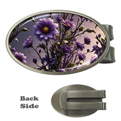 Flower Bloom Blossom Nature Flora Money Clips (oval)  by Apenda