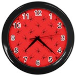 Spiders Pattern Seamless Arachnids Wall Clock (Black) Front