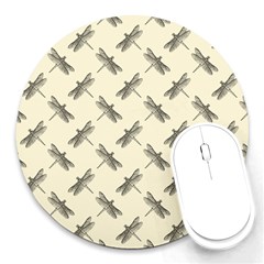 Dragonfy Insect Pattern Round Mousepad by Maspions