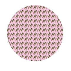 Fern Pattern 2 Pink Mini Round Pill Box (pack Of 5) by snowwhitegirl