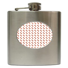 Kawaii Pumpkin Patt White Hip Flask (6 Oz) by snowwhitegirl