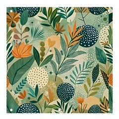 Leaves Pattern Flora Nature Banner And Sign 4  X 4  by Posterlux
