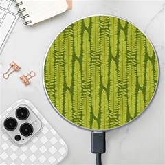Fern Texture Nature Leaves Wireless Fast Charger(white) by Posterlux