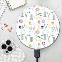Pattern Seamless Texture Sewing Wireless Fast Charger(white) by Salmanaz77