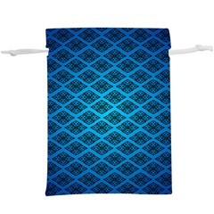 Pattern Texture Geometric Blue Lightweight Drawstring Pouch (xl) by anzea