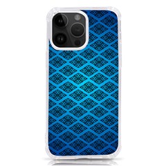 Pattern Texture Geometric Blue Iphone 14 Pro Max Tpu Uv Print Case by anzea