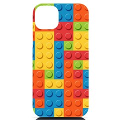 Lego Bricks, Colorful Dots Background Iphone 14 Plus Black Uv Print Case by kyorashop23