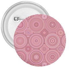 Pink Retro Texture With Circles, Retro Circles Background, 3  Buttons by kyorashop23