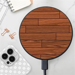 Seamless Wooden Planks Brown Wooden Background Wireless Fast Charger(black) by kyorashop23