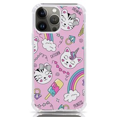 Beautiful Cute Animals Pattern Pink Iphone 13 Pro Max Tpu Uv Print Case by Grandong