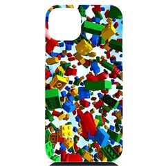 Falling Lego Bricks, Desenho Iphone 14 Plus Black Uv Print Case by kyorashop23