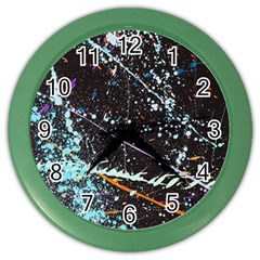 Abstract Colorful Texture Color Wall Clock by Bedest