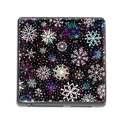 Shiny Winter Snowflake Abstract Christmas Cold Crystal December Memory Card Reader (square 5 Slot) by Bedest