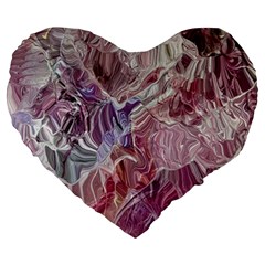 Hidden Heart Large 19  Premium Flano Heart Shape Cushions by kaleidomarblingart