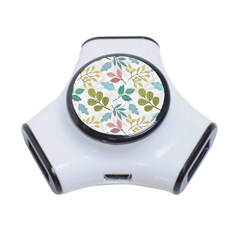 Leaf Seamless Pattern  3-port Usb Hub by Safari