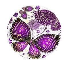 Purple Butterflies, Abstract, Floral, Flowers Mini Round Pill Box (pack Of 3) by kyorashop23