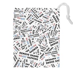 Embrace The Magic Inspirational Phrase Pattern Drawstring Pouch (4xl) by dflcprintsclothing