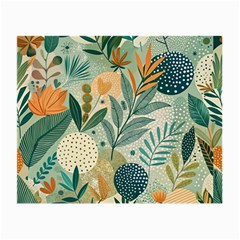 Leaves Pattern Flora Small Glasses Cloth (2 Sides) by Salmanaz77