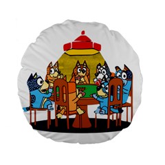 Bluey Standard 15  Premium Flano Round Cushions by avitendut