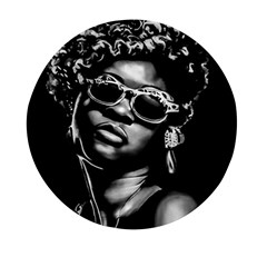 Afro Beauty Woman Portrait (ai+human) Mini Round Pill Box (pack Of 5) by dflcprintsclothing