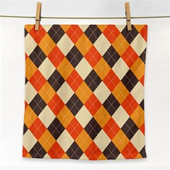 Halloween Argyle Pattern  Face Towel by Safari