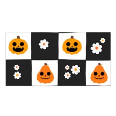 Seamless Halloween Pattern With Smiling Pumpkin 20240926 161714 0000 Satin Shawl 45  X 80  by Safari