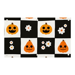 Seamless Halloween Pattern With Smiling Pumpkin 20240926 161714 0000 Banner And Sign 5  X 3  by Safari