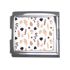 Autumn Seamless Leaves Pattern  Mega Link Italian Charm (18mm) by Safari