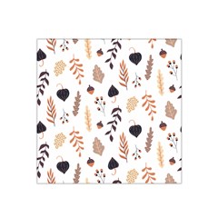 Autumn Seamless Leaves Pattern  Satin Bandana Scarf 22  X 22  by Safari