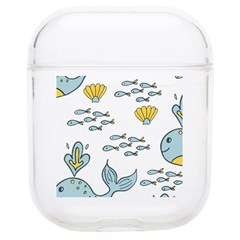 Whale Cartoon Whale Seamless Cartoon Character Animals Leaf Soft Tpu Airpods 1/2 Case by Grandong
