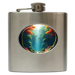 Autumn Trees Nature Hip Flask (6 Oz) by Bedest
