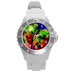 Splash Round Plastic Sport Watch (l) by geonetique